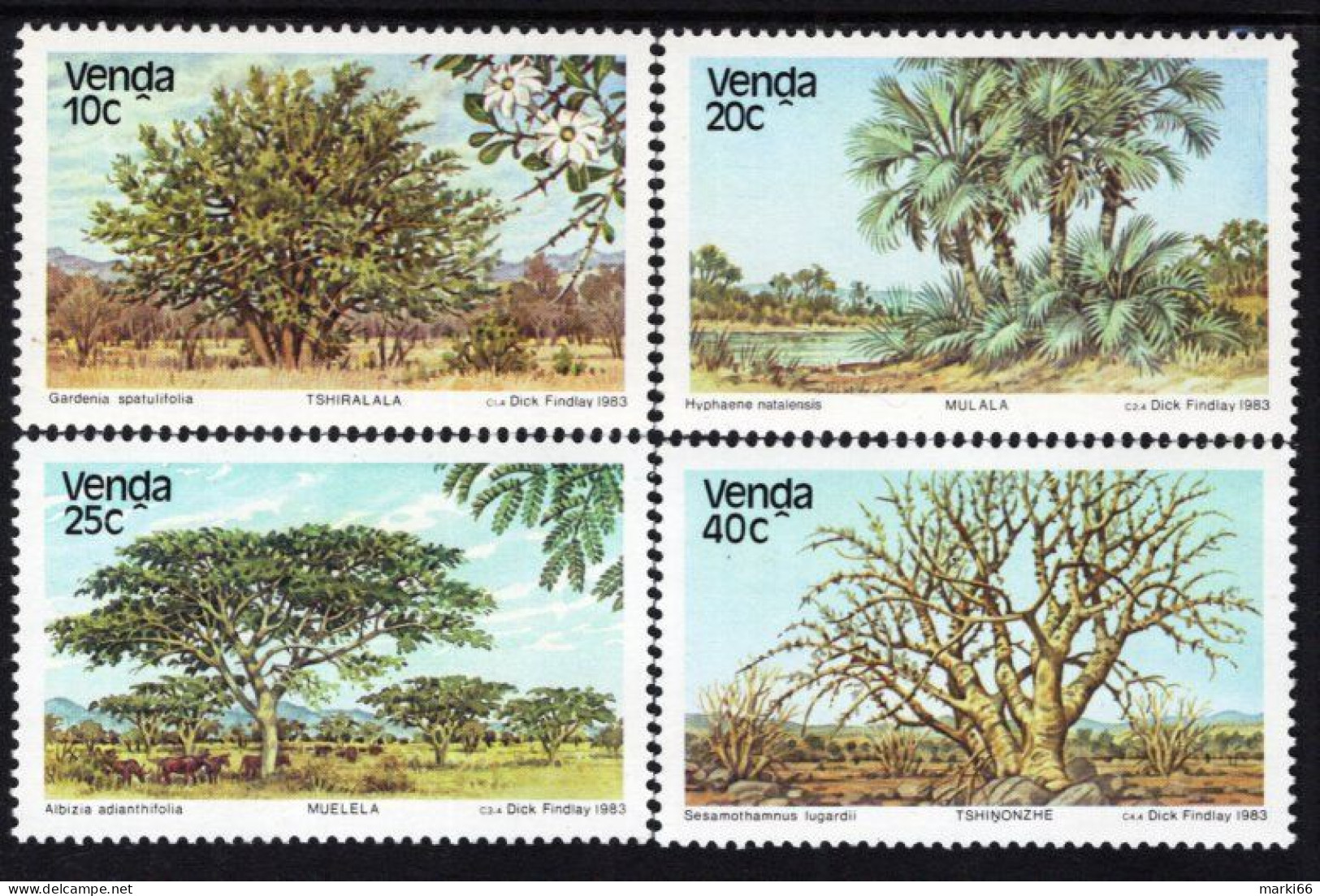 Venda - 1983 - Indigenous Trees - Mint Stamp Set - Venda