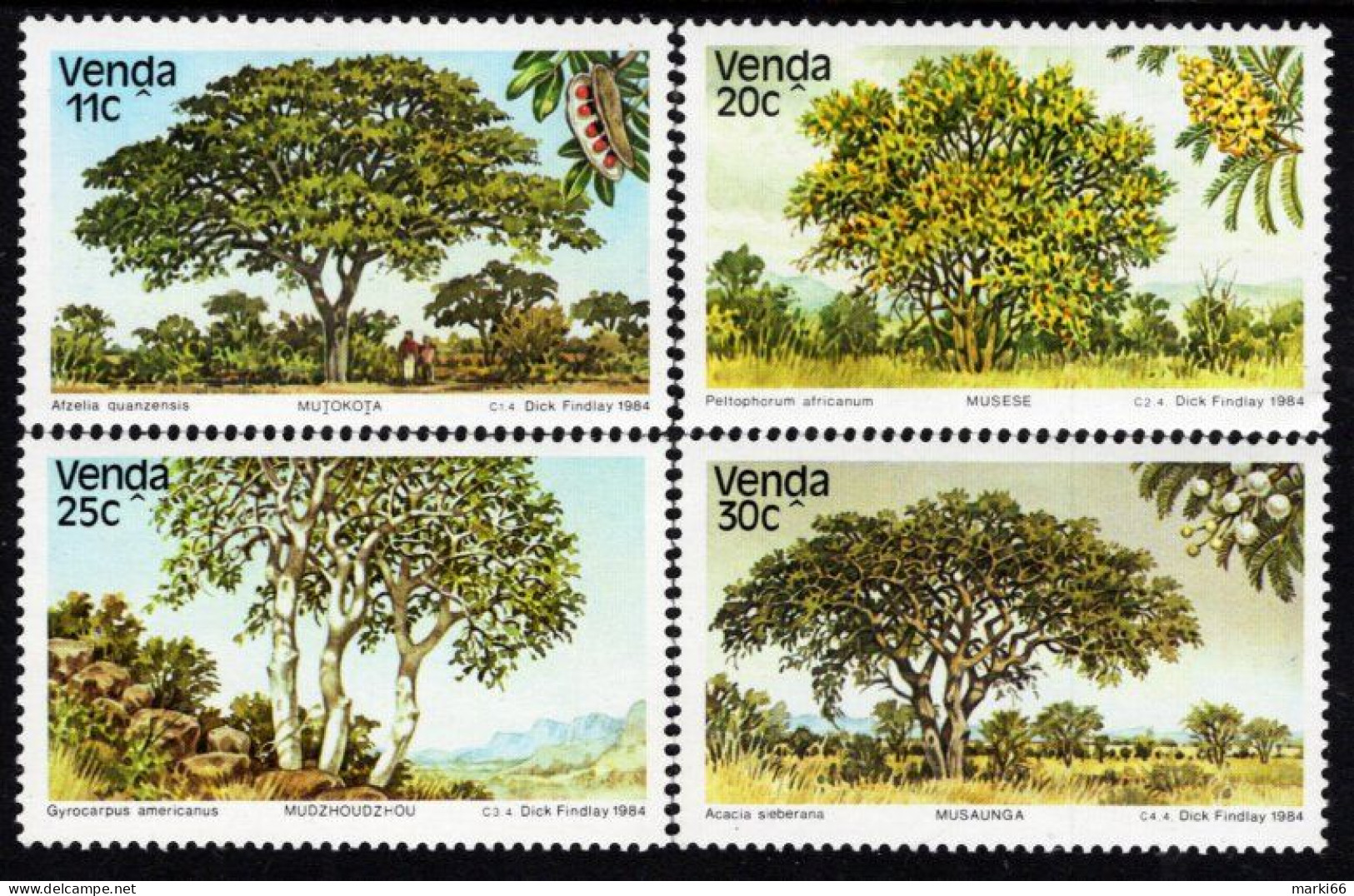 Venda - 1984 - Indigenous Trees - Mint Stamp Set - Venda