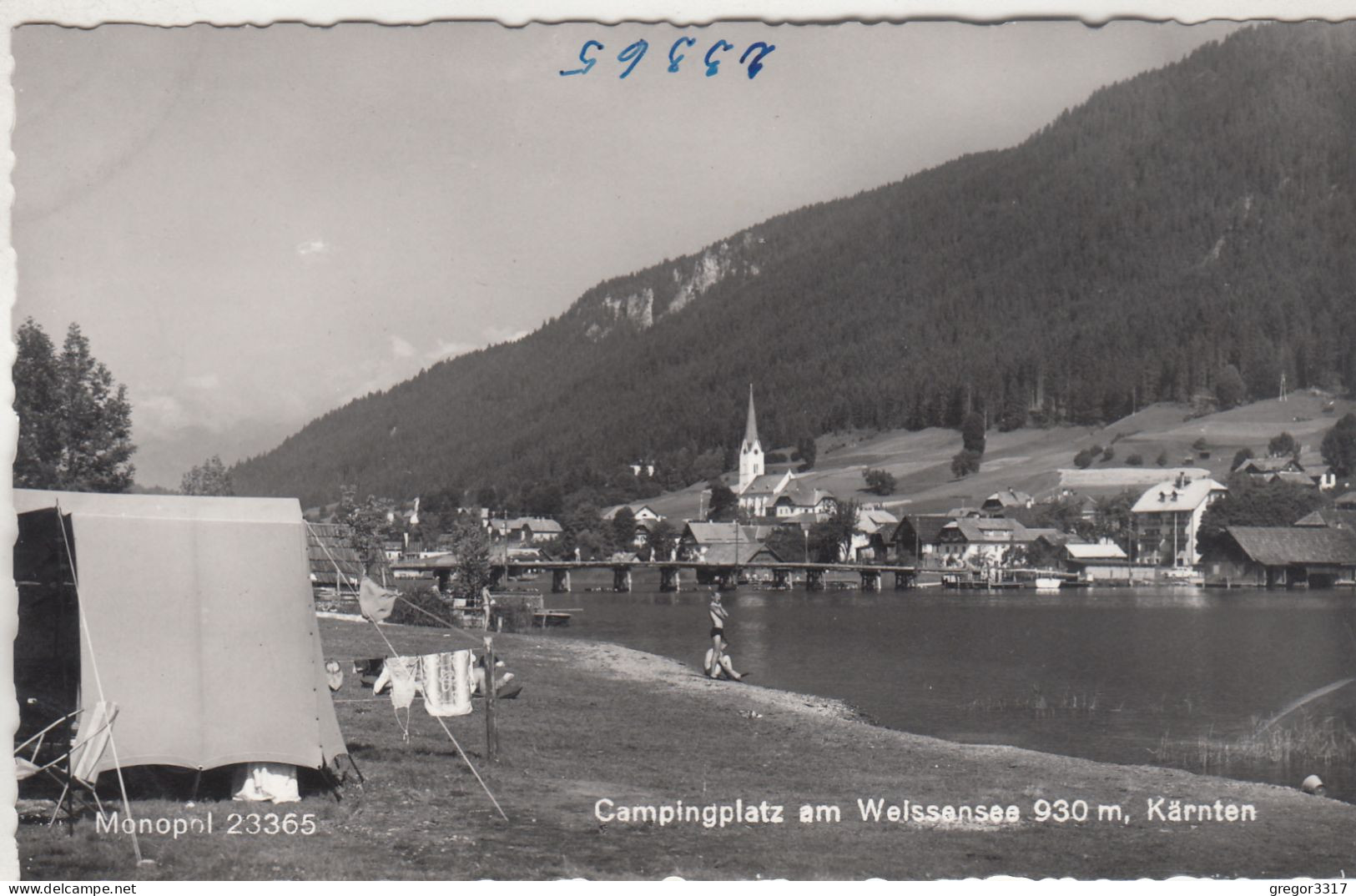 D3084) CAMPINGPLATZ Am WEISSENSEE- Weißensee - Kärnten - Tolle Alte S/W Ansicht - Weissensee