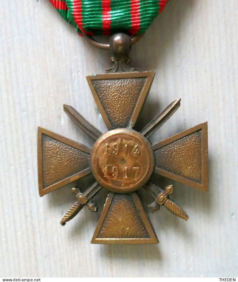 Croix De Guerre 1914/1918 1 étoile Avec Ruban - Frankreich