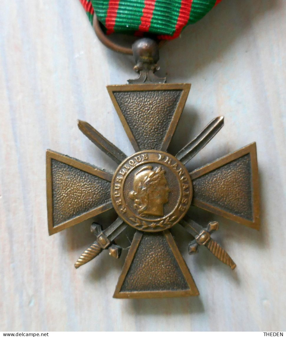 Croix De Guerre 1914/1918 1 étoile Avec Ruban - Frankreich