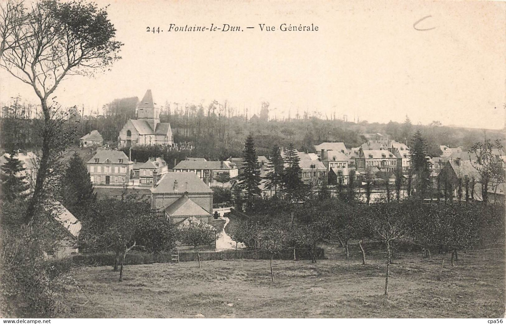 FONTAINE Le DUN - Vue Générale + CONVOYEUR FONTAINE LE DUN à DIEPPE - 1904 - Fontaine Le Dun