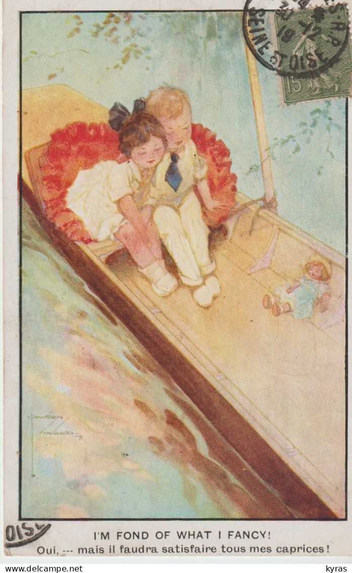 Illustr. Lawson WOOD (Gamine à Gamin Amoureux, Dans Barque + Poupée) "Oui, Mais Il Faudra Satisfaire Tous Mes Caprices" - Wood, Lawson