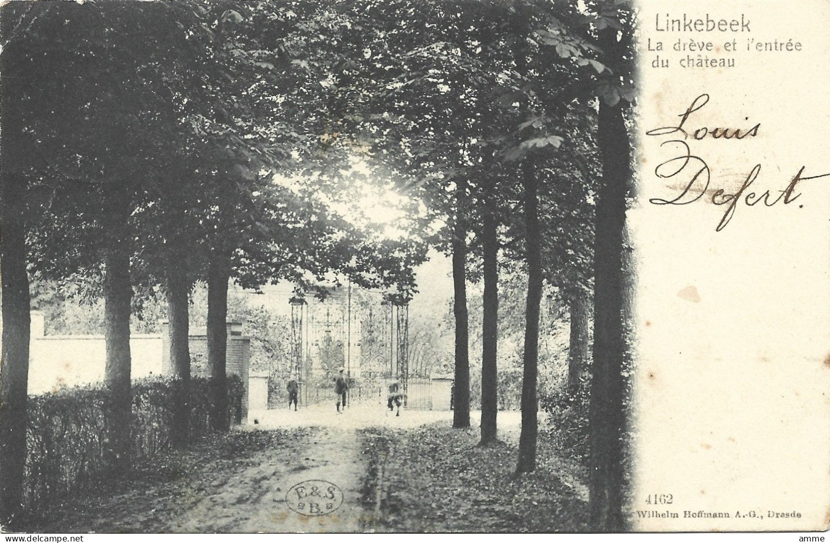 Linkebeek    *  La Drève Et L'entrée Du Château  (Hoffmann) - Linkebeek