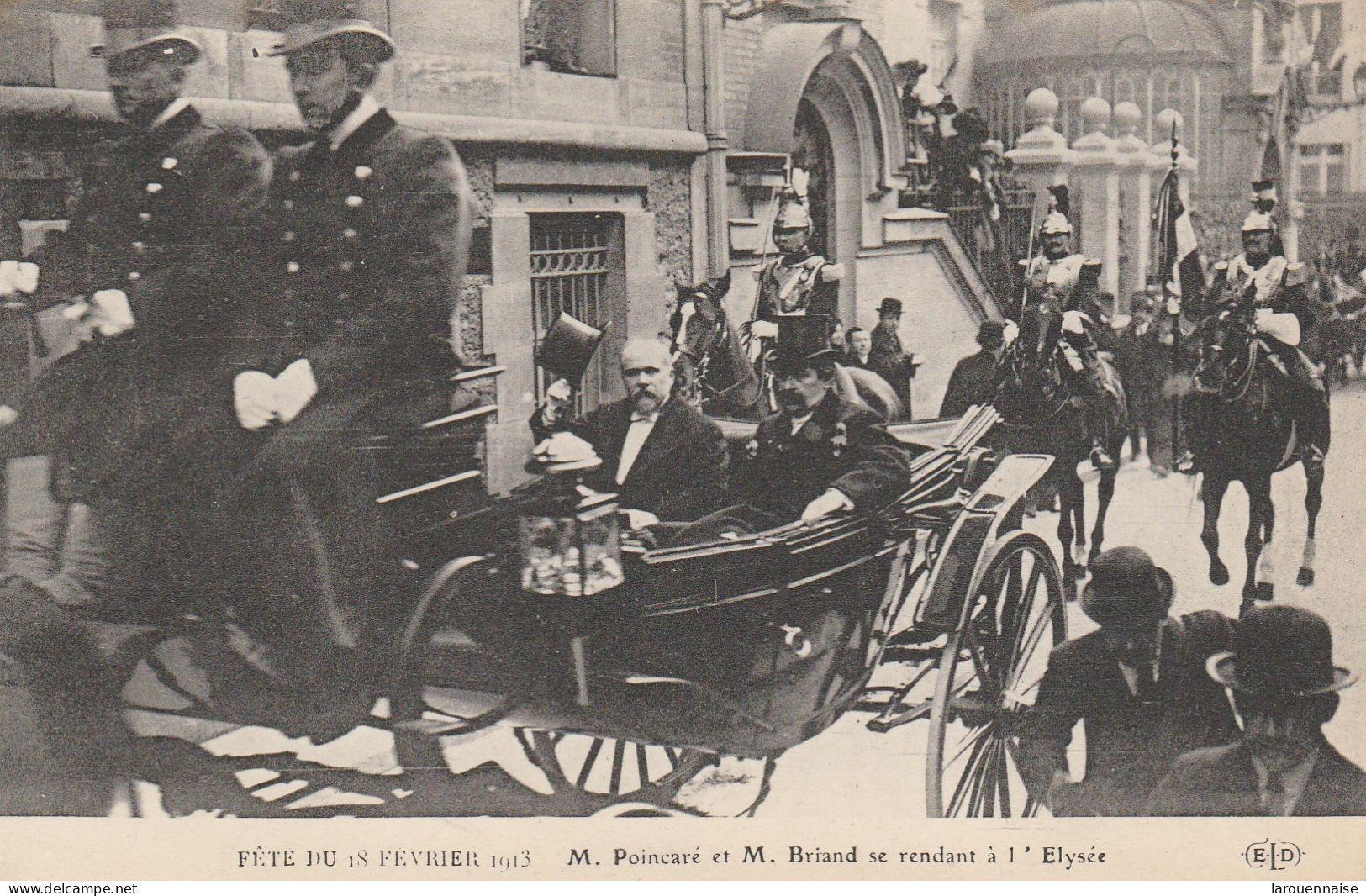 75016 - PARIS - Fête Du 18 Février 1913 - M.Poincaré Et M.Briand Se Rendant à L' Elysée - Personnages