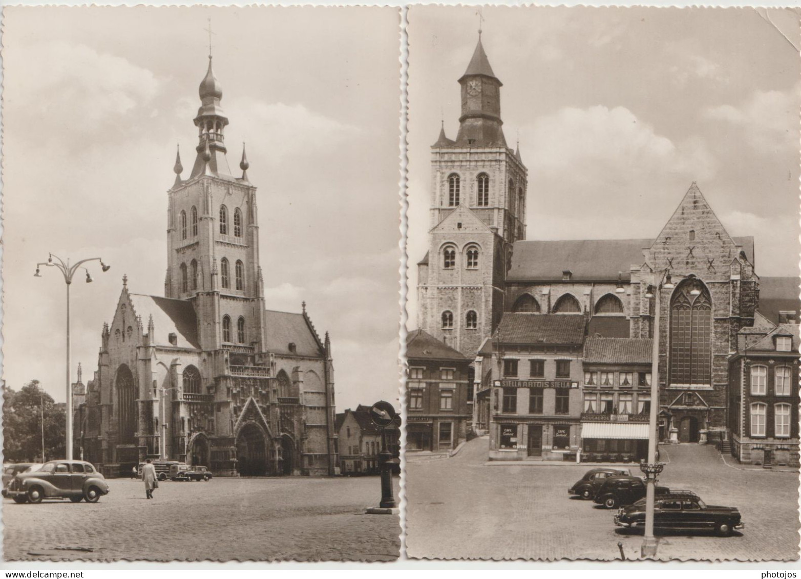 2 CPM  Tienen Tirlemont (Belgique)  Eglises Kerk Et Marché Au Bétail - Tienen