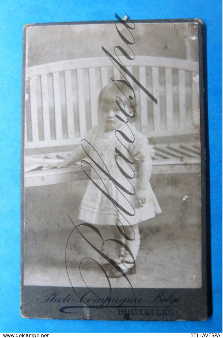 C.D.V. -Photo-Carte De Visite  Studio Atelier Photographie Portrait Visite Photo Compagnie Belge Bruxelles - Personnes Identifiées