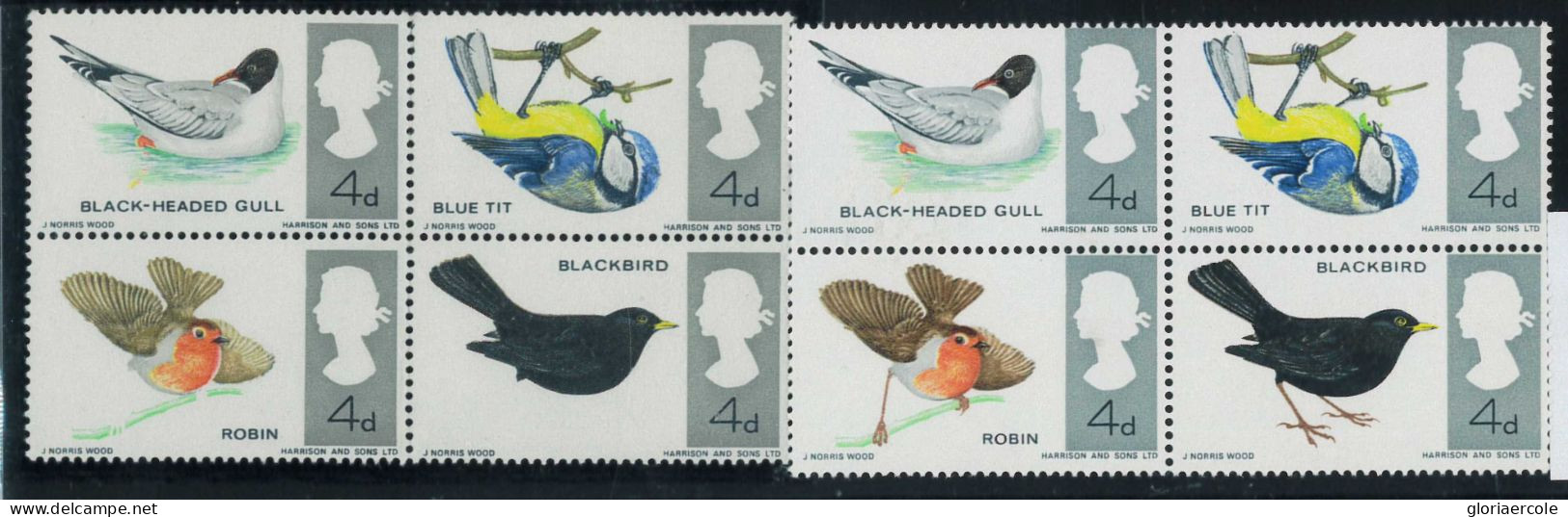 P0787 - GB - STAMPS - Birds MISSING PRINT  - Very Rare ONLY 90 KNOWN ! - Plaatfouten En Curiosa