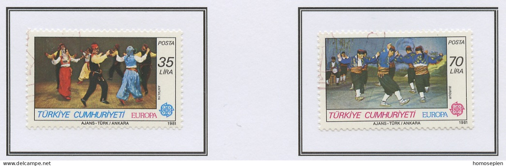 Turquie - Türkei - Turkey 1981 Y&T N°2318 à 2319 - Michel N°2546 à 2547 (o) - EUROPA - Gebraucht