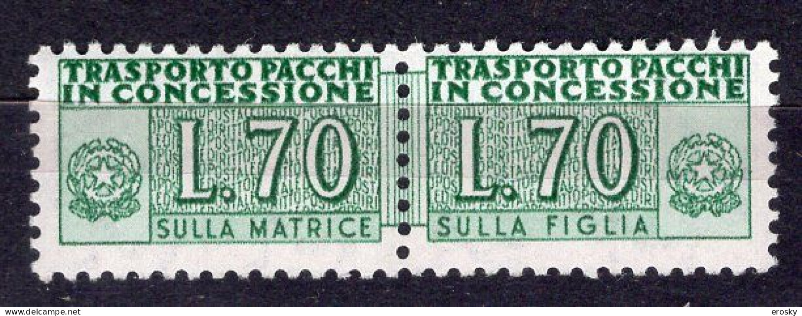 Y6265 - ITALIA PACCHI CONCESSIONE Ss N°8 - ITALIE COLIS Yv N°93A ** - Concessiepaketten