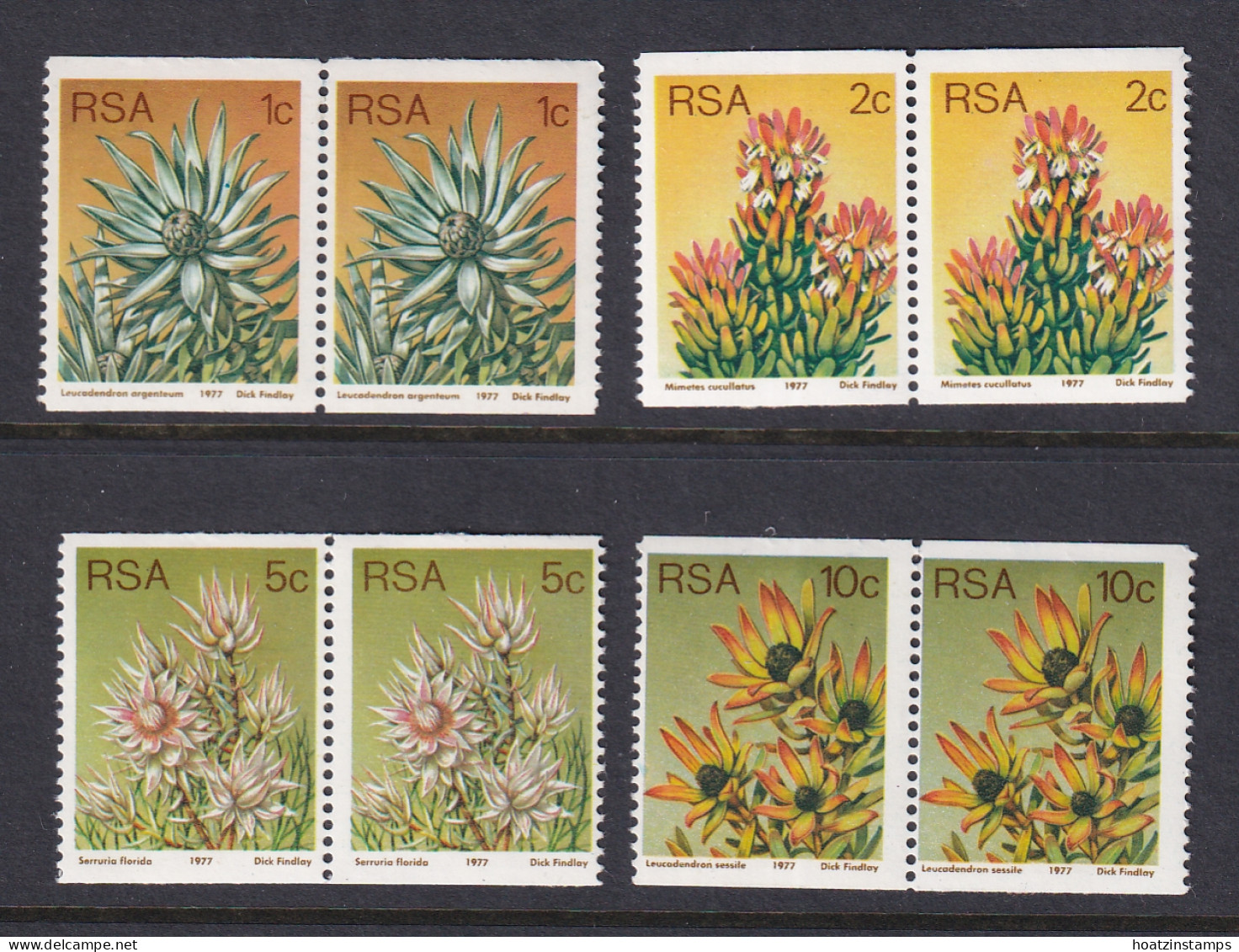 South Africa: 1977/82   Succulents  Coil Stamps   SG431-434  [Imperf X P14]   MNH - Unused Stamps