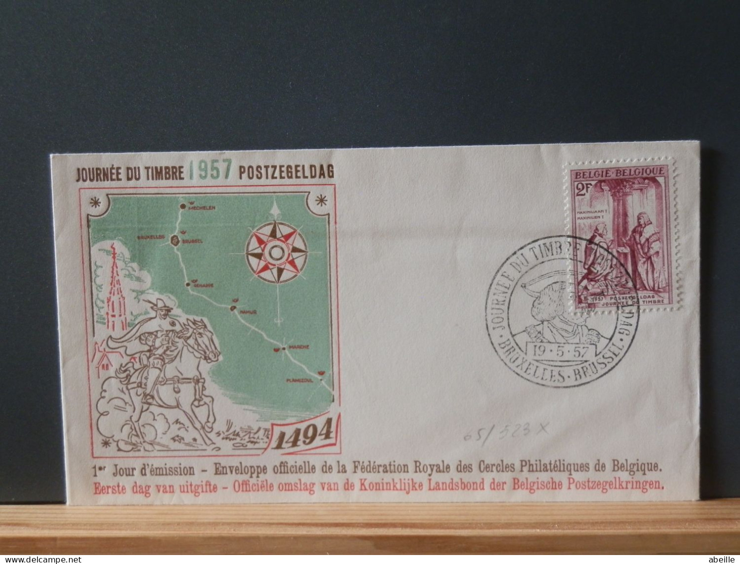 65/523X FDC    BELG.  1957 - 1951-1960