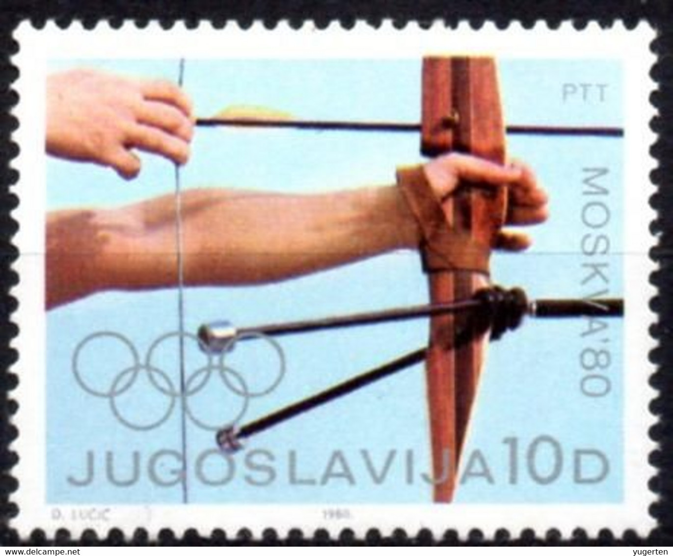 YUGOSLAVIA 1980  1v MNH** Olympic Games Moscow Archery Olympische Spiele Tir à L'arc - Bogenschießen - Tiro Al Arco - Tir à L'Arc