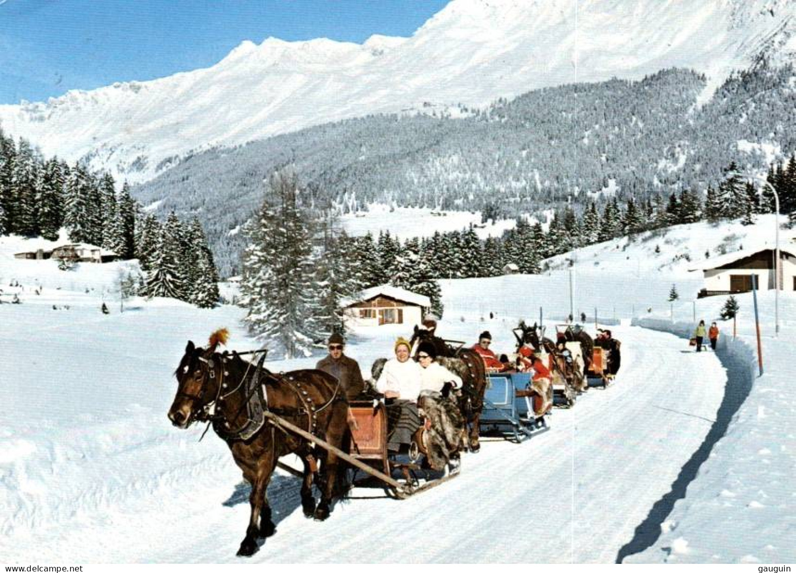 CPM - VALBELLA-LENZERHEIDE - Attelage Cheval Promenade Traineaux ... Edition A.Bergamin - Lantsch/Lenz