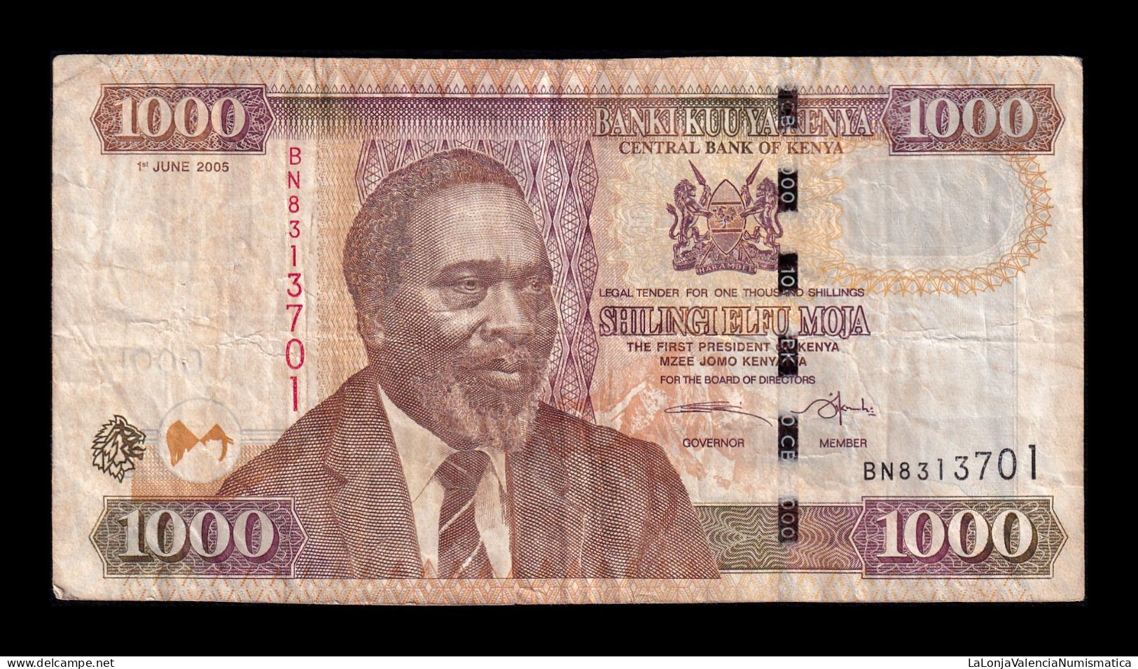 Kenia Kenya 1000 Shillings 2005 Pick 51a Bc+ F+ - Kenia