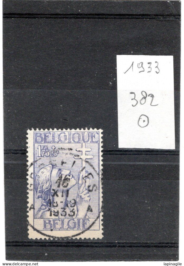 BELGIQUE 1933 YT N° 382 Oblitéré - 1929-1941 Grand Montenez