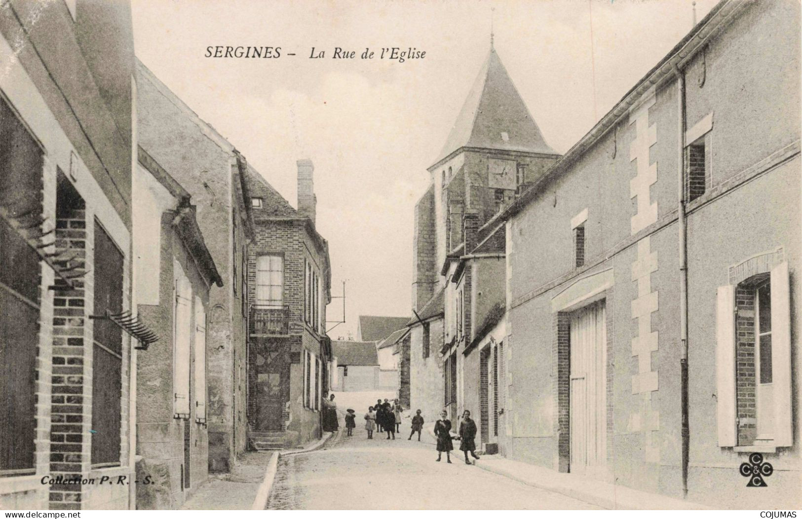 89 -  SERGINES - S21055 - La Rue De L'Eglise - Sergines