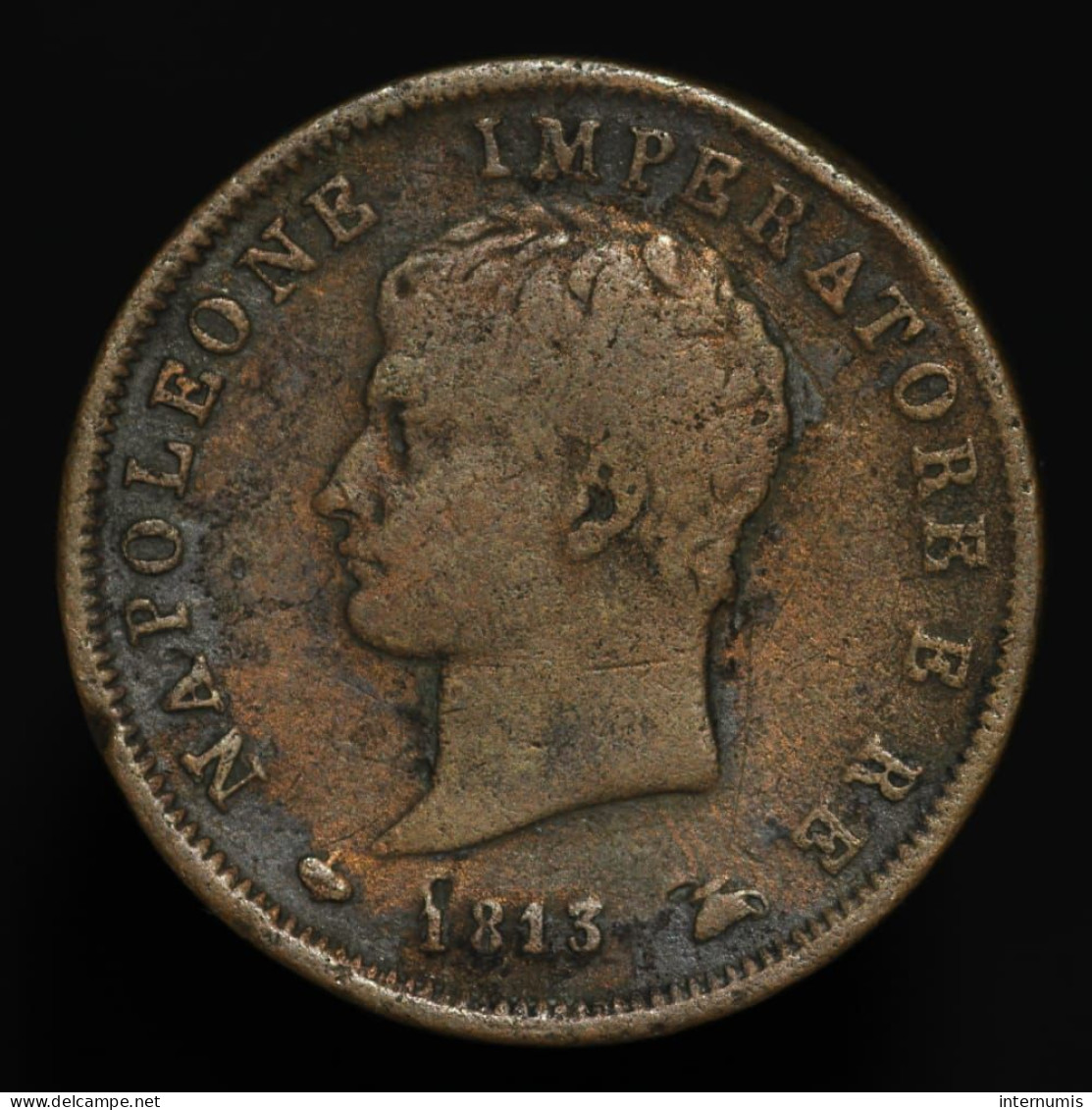 Italie / Italy, Napoleon, 1 Soldo, 1813, M, Cuivre (Copper), TB+ (VF), KM#(C#3.2) - Lombardien-Venezia