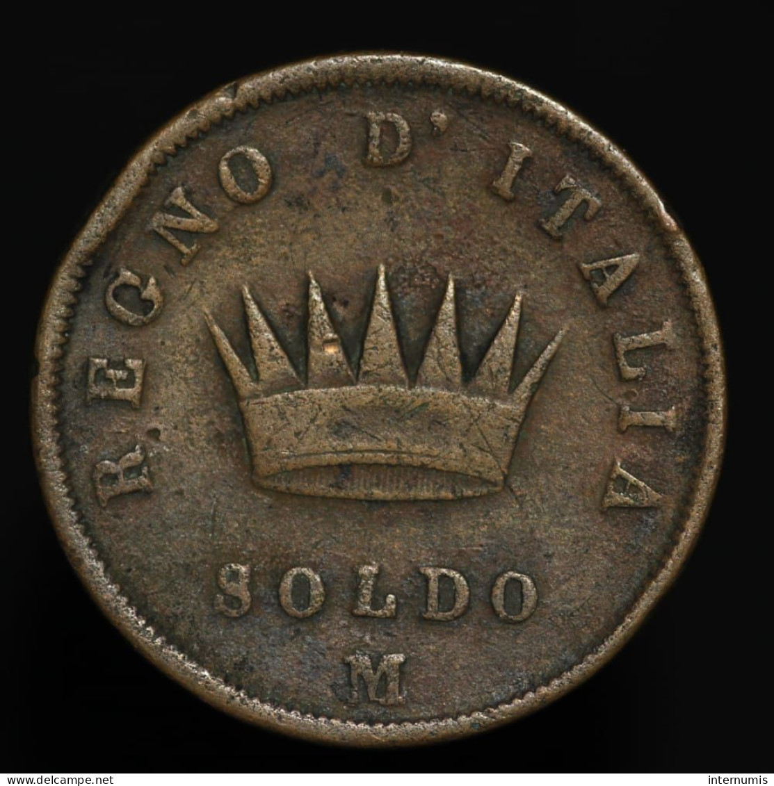 Italie / Italy, Napoleon, 1 Soldo, 1813, M, Cuivre (Copper), TB+ (VF), KM#(C#3.2) - Lombardie-Vénétie