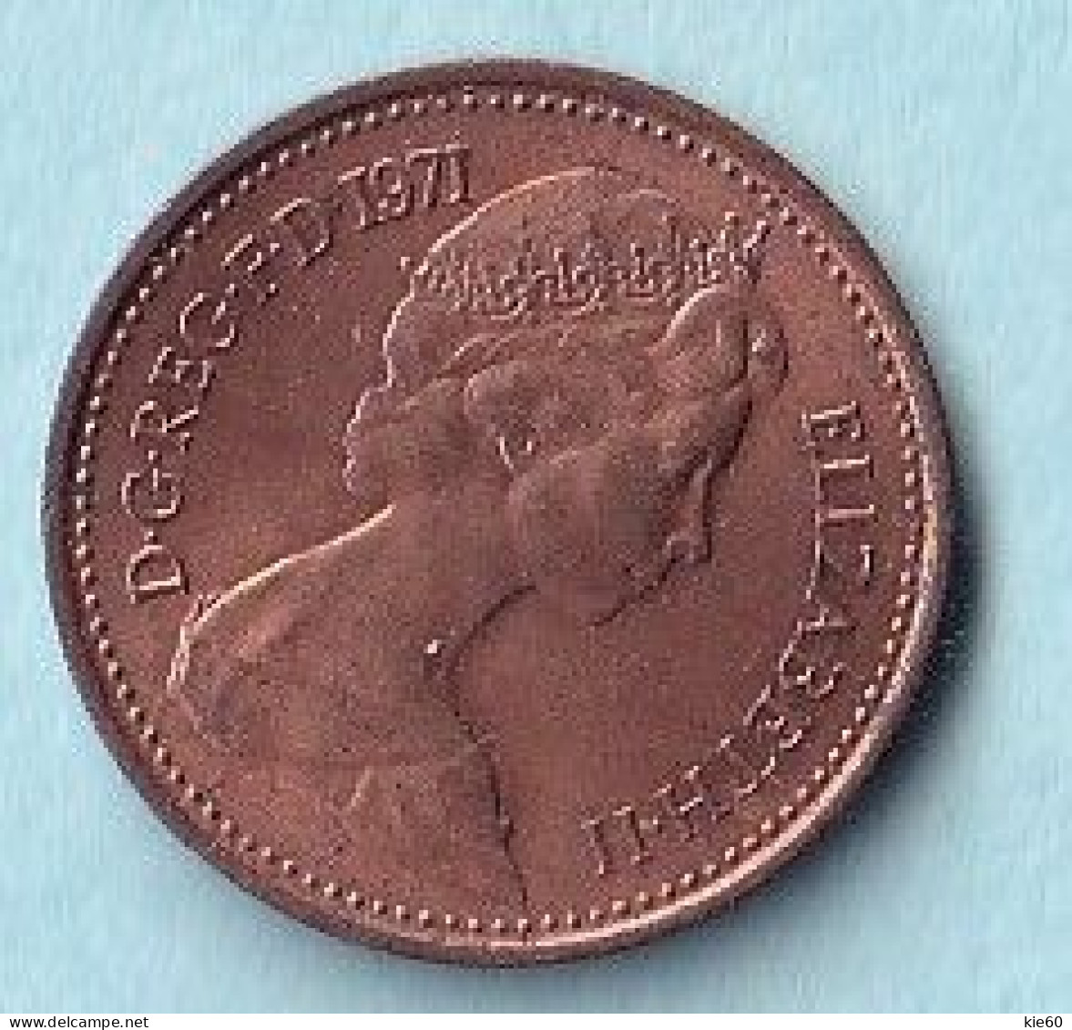 Great  Britain   - 1971 -  1/2  Pence  KM914 - 1/2 Penny & 1/2 New Penny