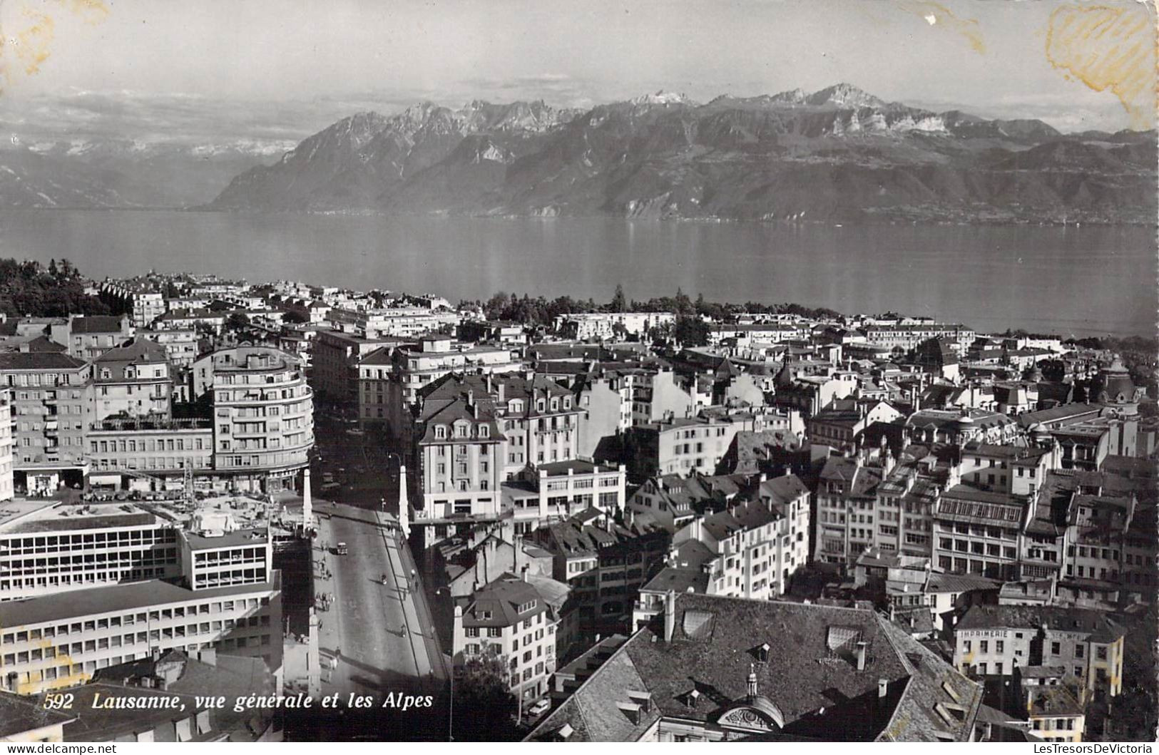 SUISSE - VAUD - LAUSANNE - Vue Générale Et Les Alpes - Edit C Sartori - Carte Postale Ancienne - Lausanne