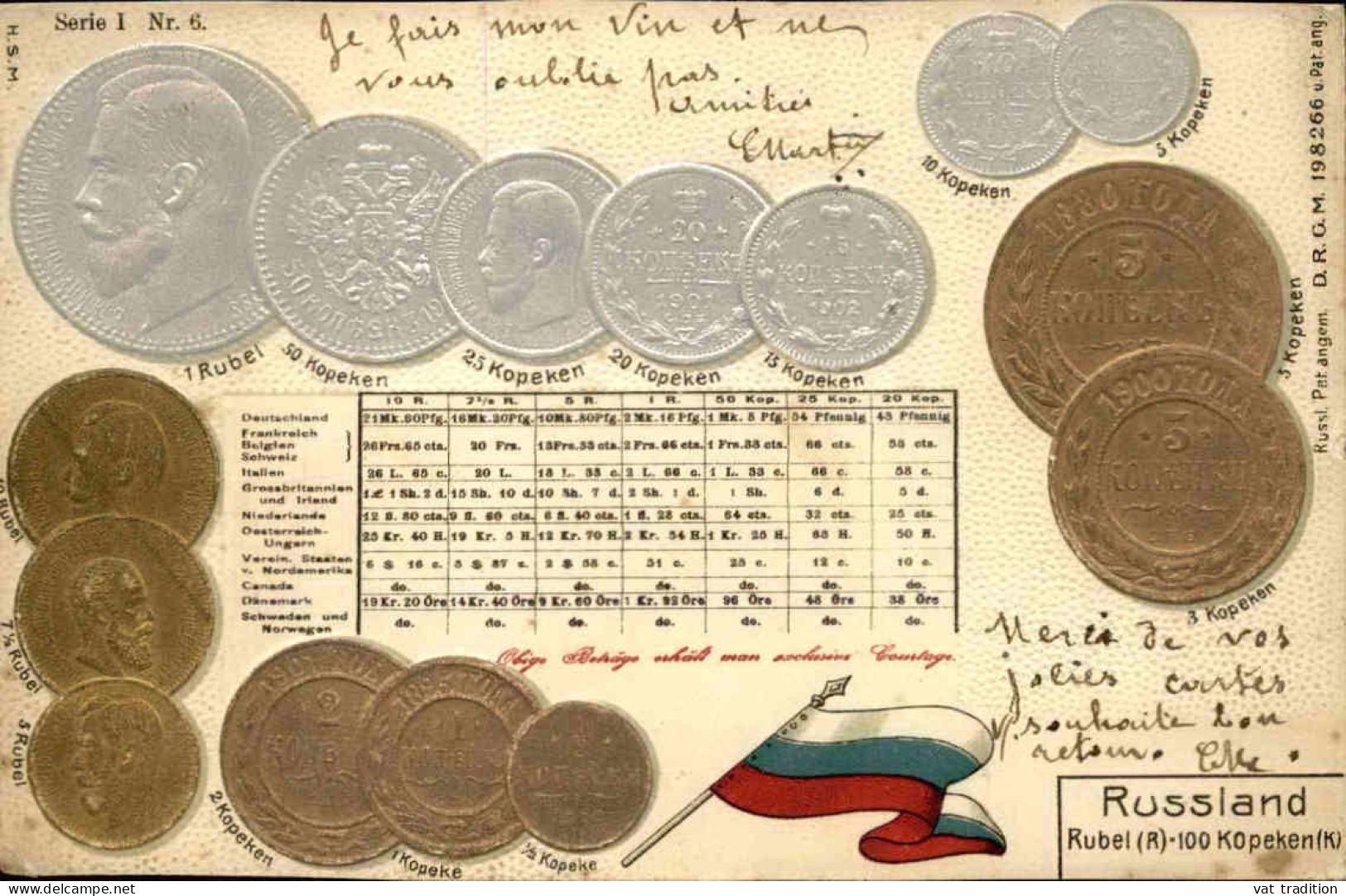 MONNAIES - Carte Postale Représentant Des Monnaies De La Russie   - L 145891 - Münzen (Abb.)