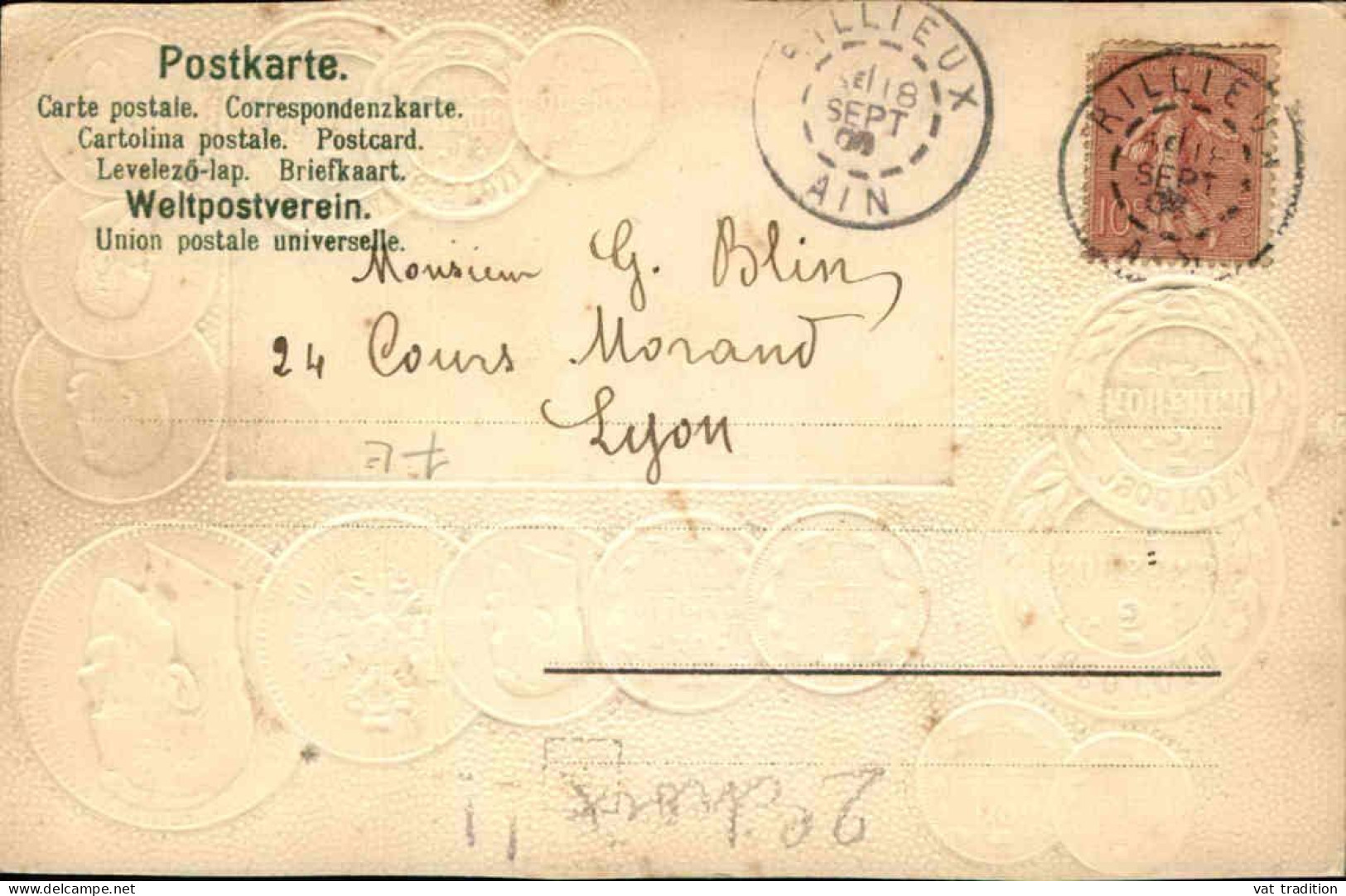 MONNAIES - Carte Postale Représentant Des Monnaies De La Russie   - L 145891 - Monnaies (représentations)