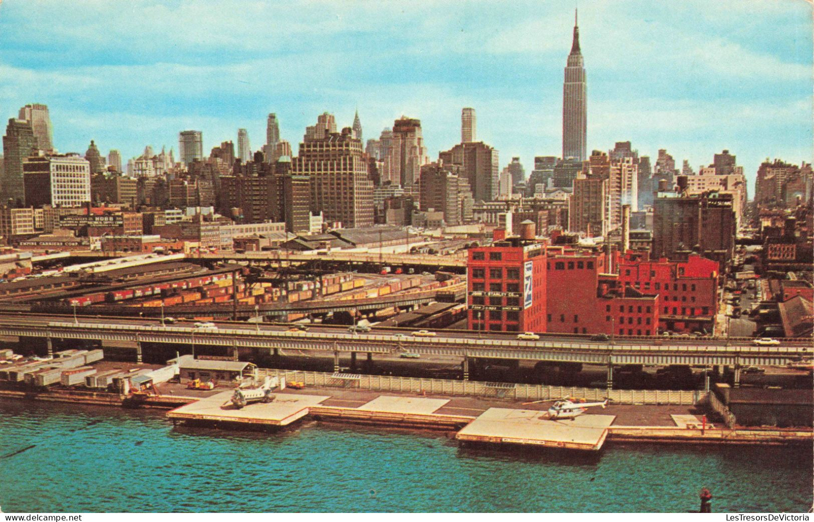 ETATS UNIS - Manhattan - Port Authority - West 30th Street Heliport - Colorisé - Carte Postale Ancienne - Manhattan