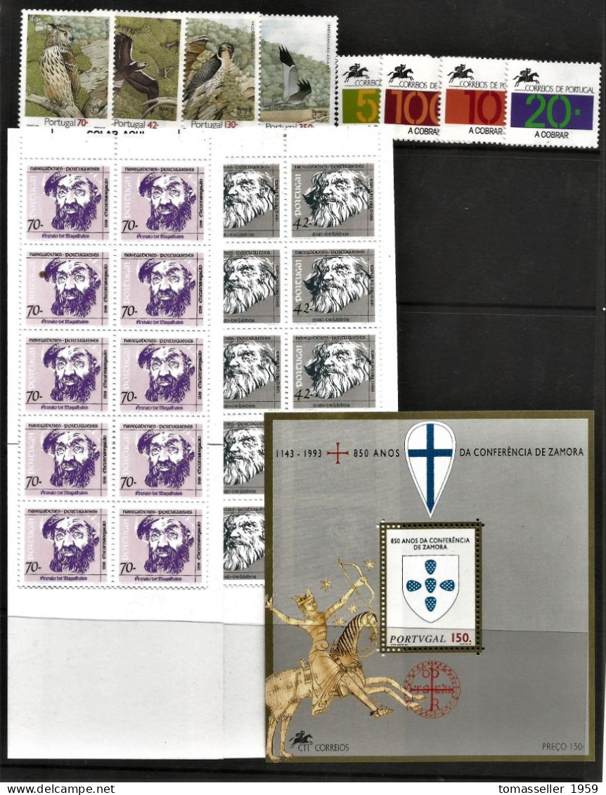 Portugal-1993-Full Year Set.(stamps,s/s,booklets)-MNH** - Ganze Jahrgänge