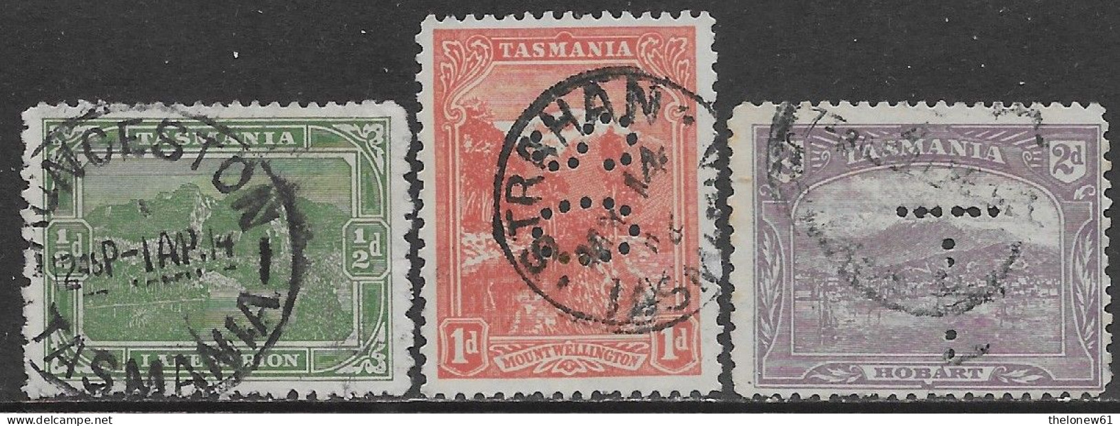 Tasmania British Colonies 1902-1905 Landscapes D11 3val Mi N. US - Used Stamps