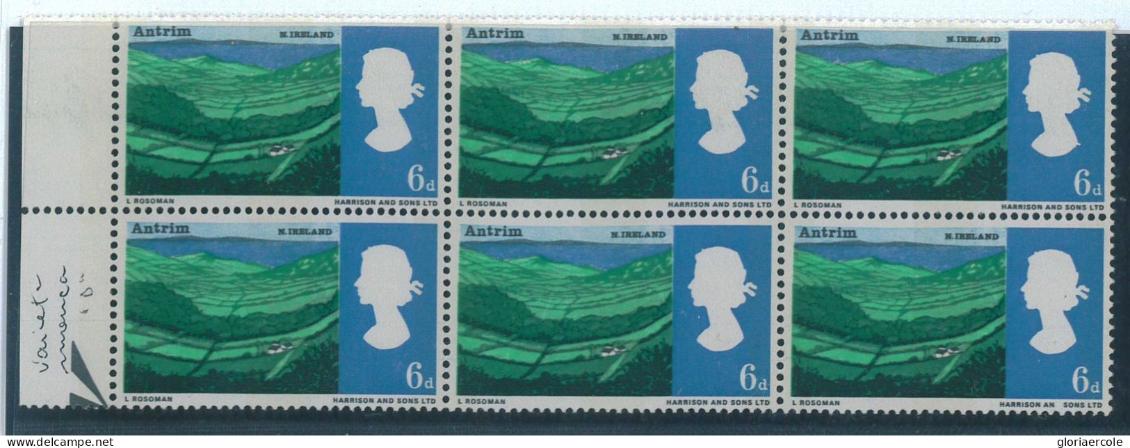 P0775 - GB - STAMPS - SG # 690pa - ANTRIM IRELAND Print Error - Missing Letter - Varietà, Errori & Curiosità