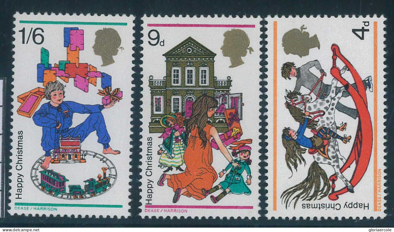 P0777 - GB - STAMPS - SG # 775/77 -  PHOSPHOR MISSING!   MNH Toys TRAINS Dolls - Errors, Freaks & Oddities (EFOs