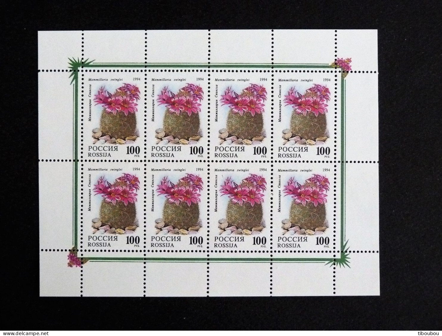 RUSSIE RUSSIA ROSSIJA URSS CCCP YT 6053 ** MNH PETITE FEUILLE ENTIERE - CACTEE CACTUS FLORE FLEUR PLANTE FLOWER BLUME - Ganze Bögen