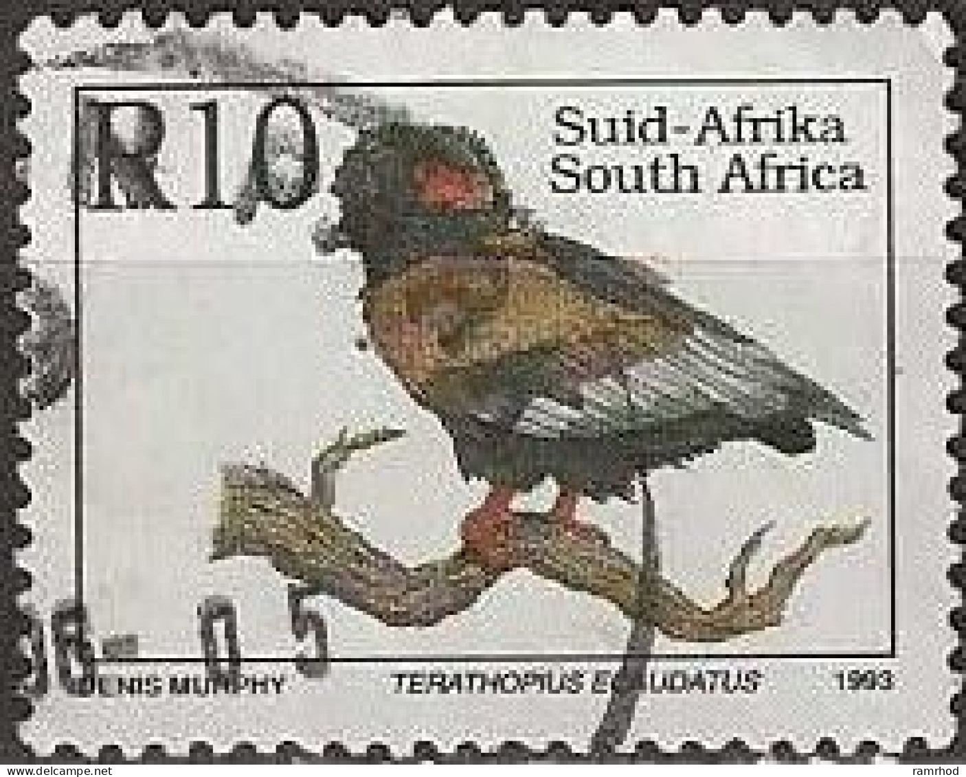 SOUTH AFRICA 1993 Endangered Fauna - 10r. - Bateleur FU - Gebruikt