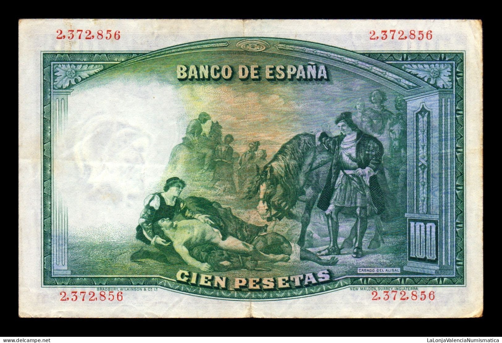 España Spain Lote 10 Billetes 100 Pesetas Gran Capitán 1931 Pick 83 Bc/Mbc F/Vf - 50 Pesetas