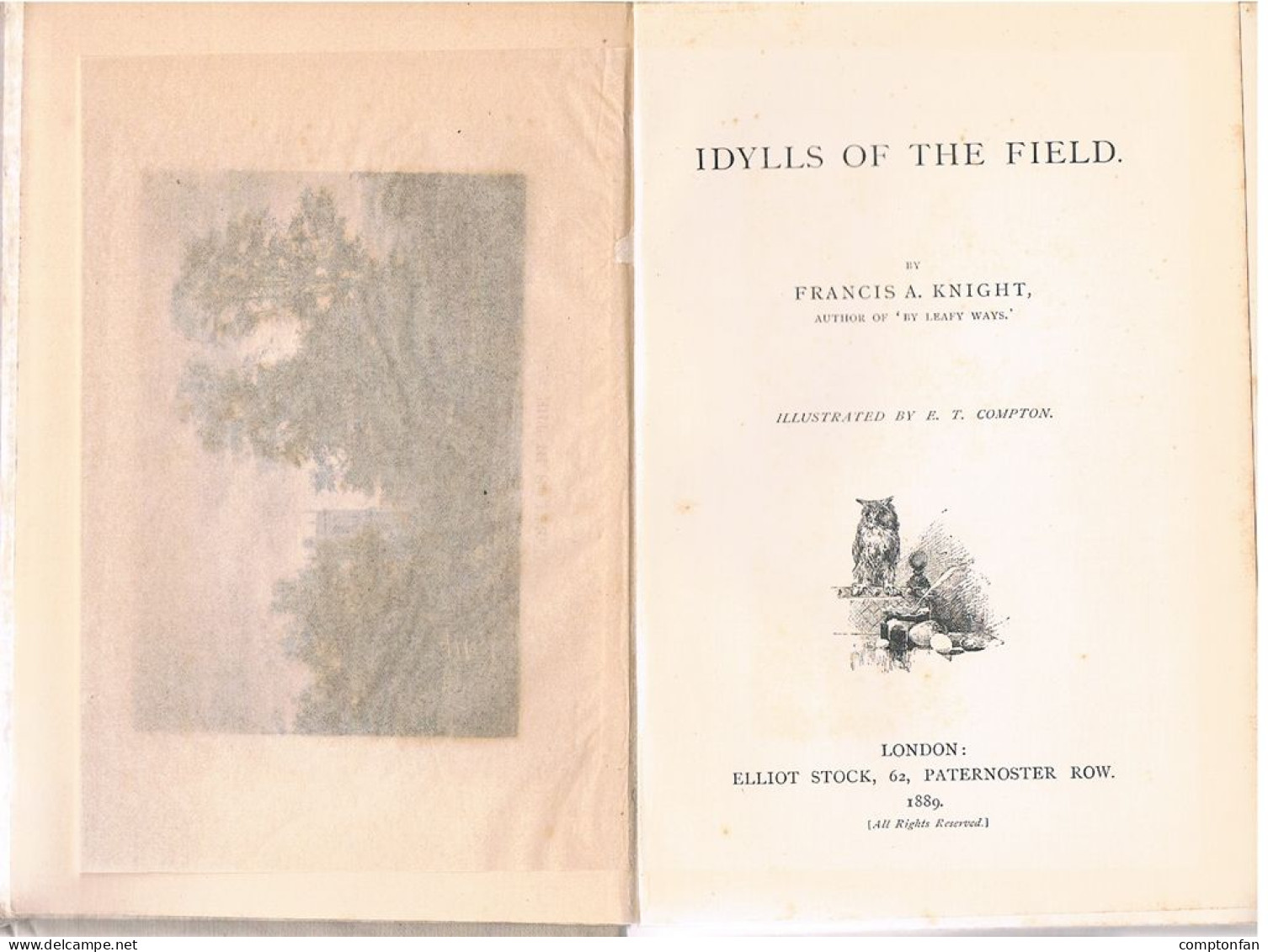 B100 865 Compton Francis A. Knight Idylls Oft He Field Absolute Rarität 1889 !! - Other & Unclassified
