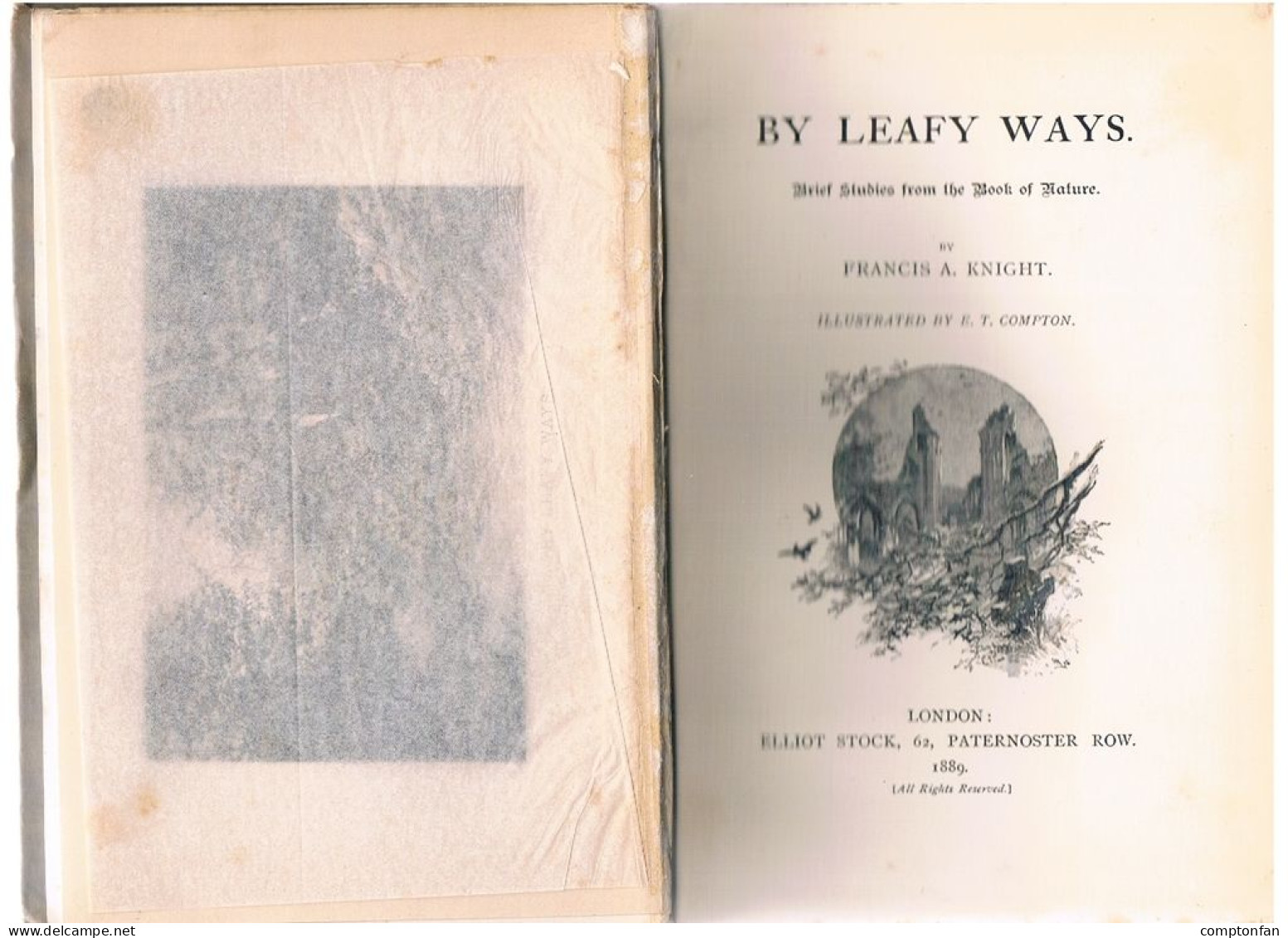 B100 866 Compton Francis A. Knight By Leafy Ways Absolute Rarität 1889 !! - Other & Unclassified