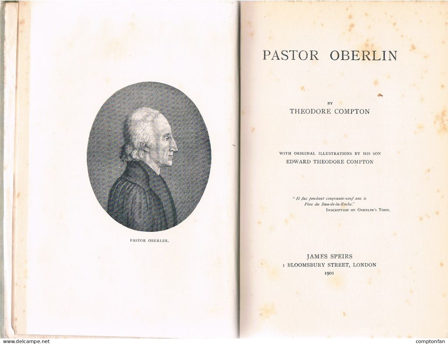 B100 867 Compton Pastor Oberlin Waldersbach Absolute Rarität 1901 !! - Other & Unclassified