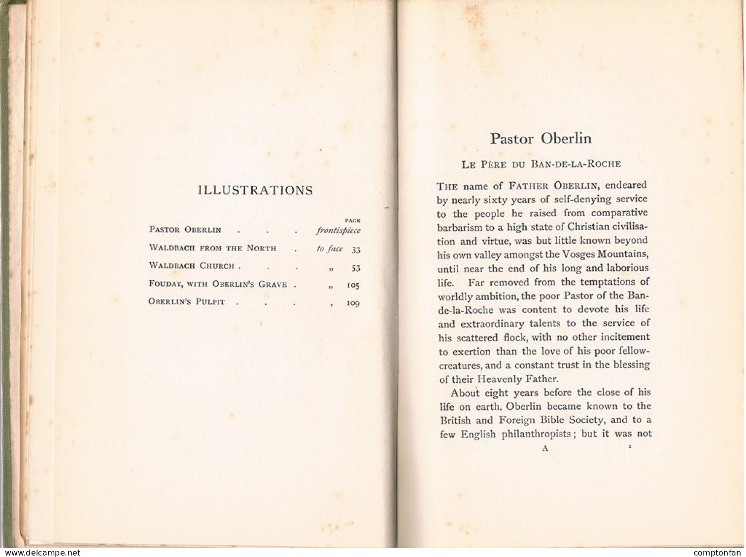 B100 867 Compton Pastor Oberlin Waldersbach Absolute Rarität 1901 !! - Sonstige & Ohne Zuordnung