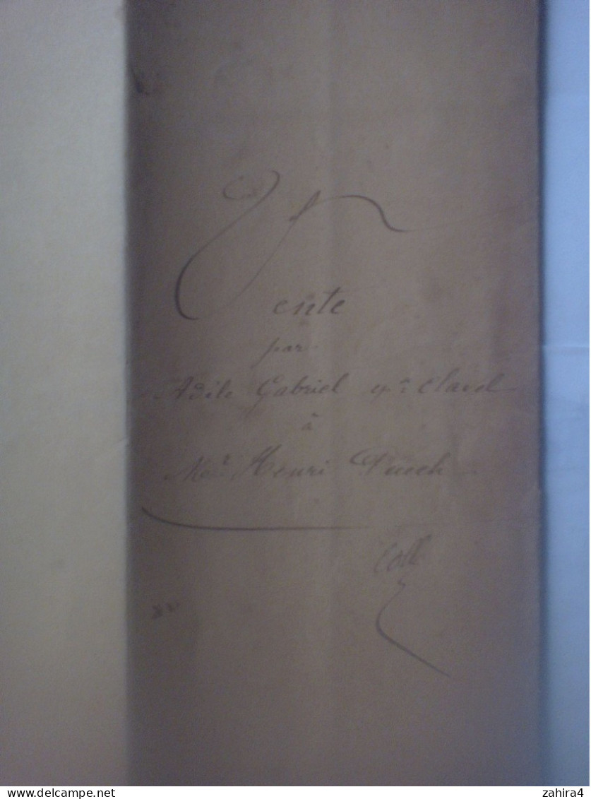 Acte Notaire Nimes Vente Adèle Gabriel ép. Clavel (Codognan Gard) à Henri Puech Vergèze Pièce Terre 28a Prix 1072 F 50 C - Manuscrits