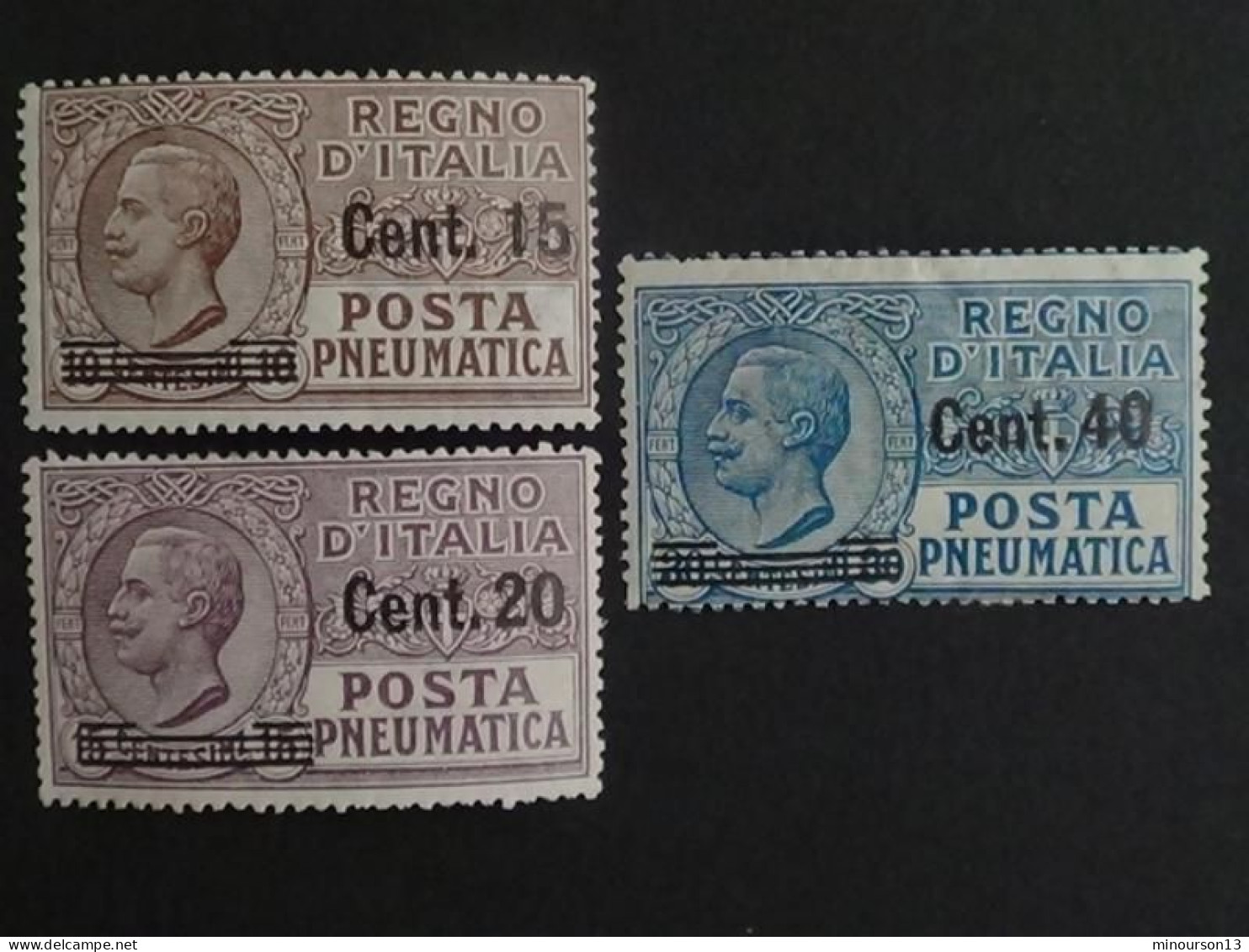 1924 UNIFICATO N° PN 4, PN 6 ET PN 7 * - POSTA PNEUMATICA - Dienstmarken