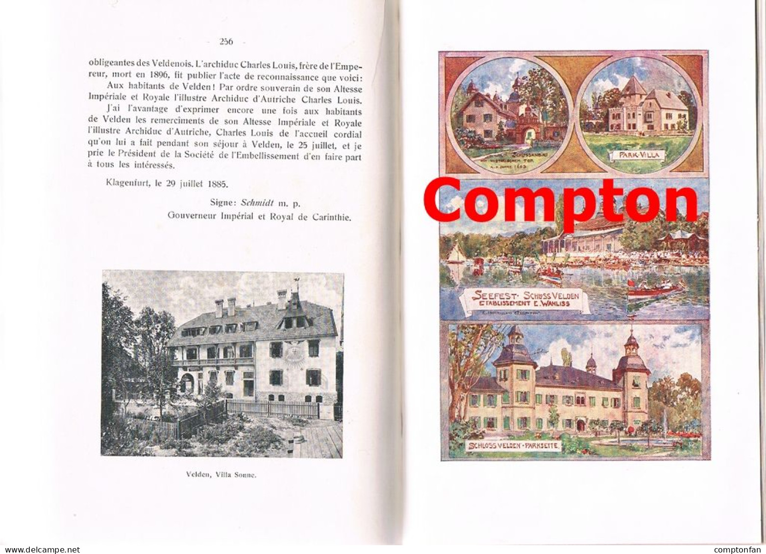 B100 872 Ehrenbuch Kurbad Velden Wörthersee Compton absolute Rarität 1905 !!