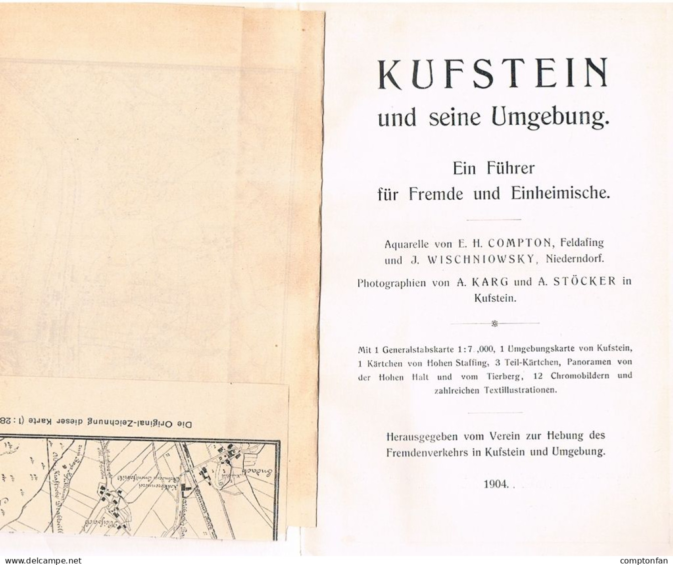 B100 873 Kufstein Und Umgebung Compton Absolute Rarität 1904 !! - Libri Vecchi E Da Collezione