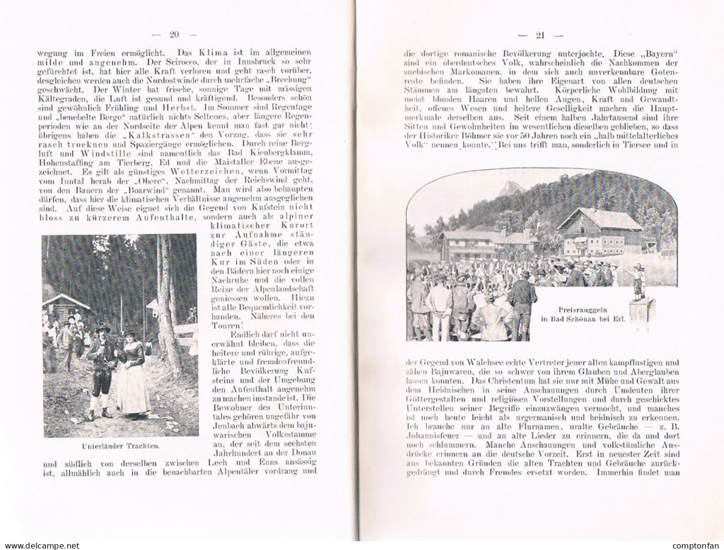 B100 873 Kufstein Und Umgebung Compton Absolute Rarität 1904 !! - Libri Vecchi E Da Collezione