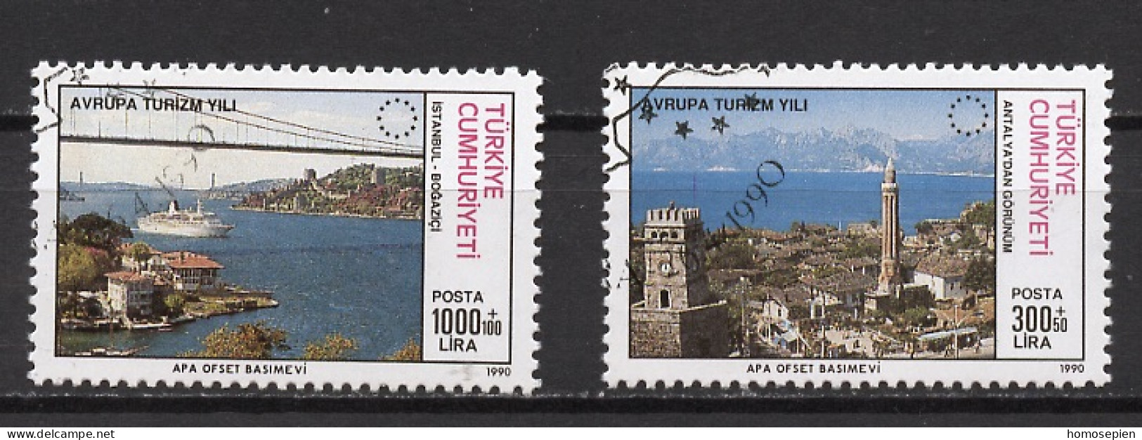 Turquie - Türkei - Turkey 1990 Y&T N°2632 à 2633 - Michel N°2884 à 2885 (o) - Année Du Tourisme - Used Stamps