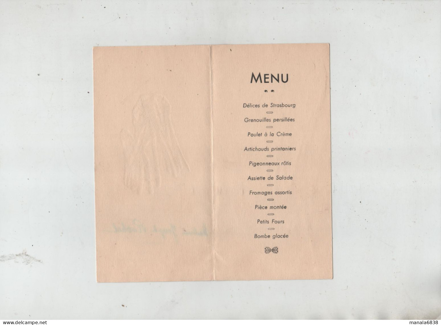 Montrevel 1949 Rochet Menu - Menú