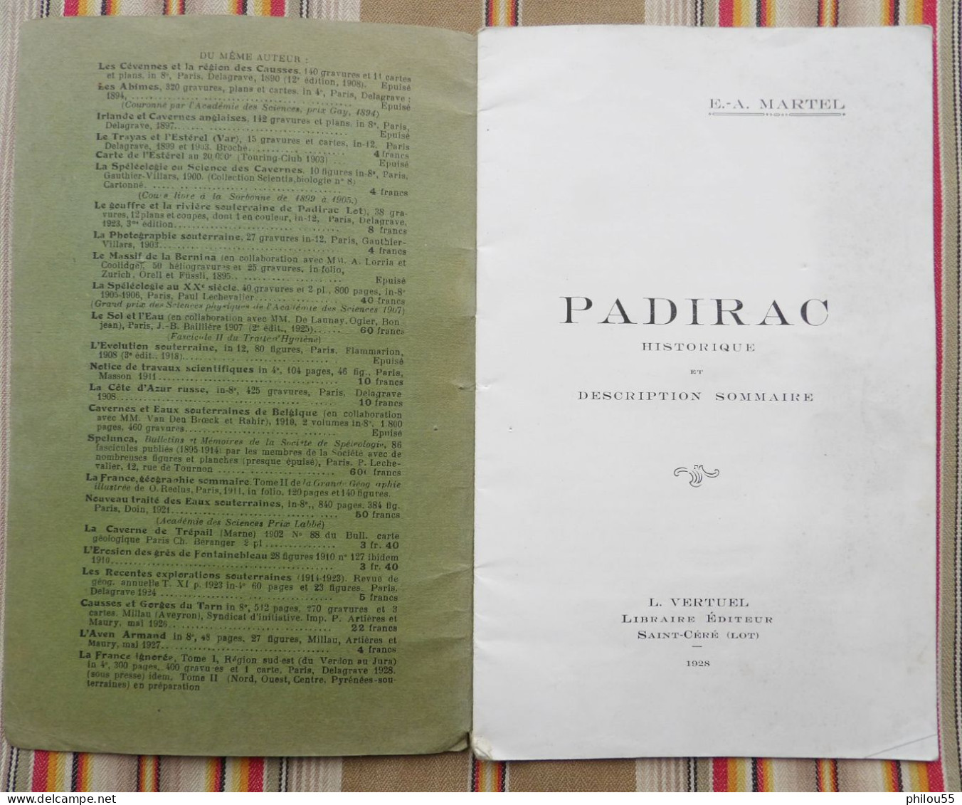 46 LOT PADIRAC 1928 Historique Et Description VERTUEL SAINT CERE - Midi-Pyrénées