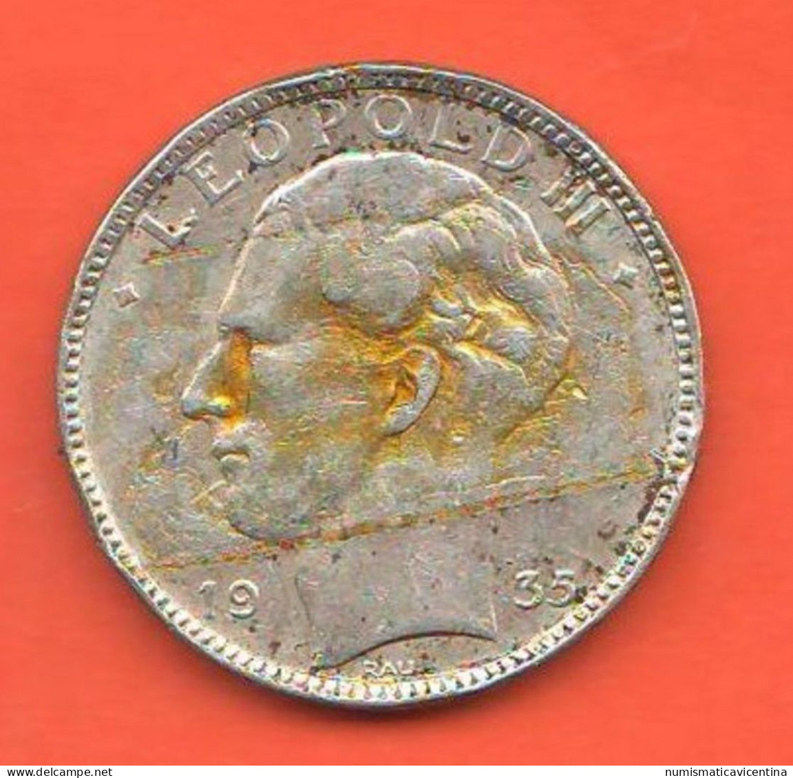 Belgio 20 Francs 1935 Belgique Belgium Leopold III° - 20 Francs