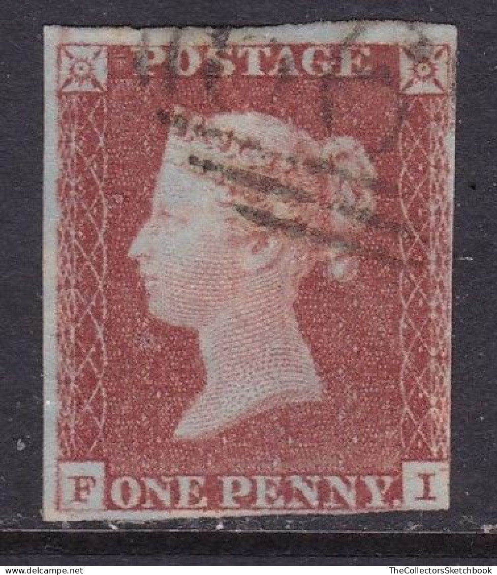 GB Victoria Line Engraved Penny Red .  Good Used - Oblitérés