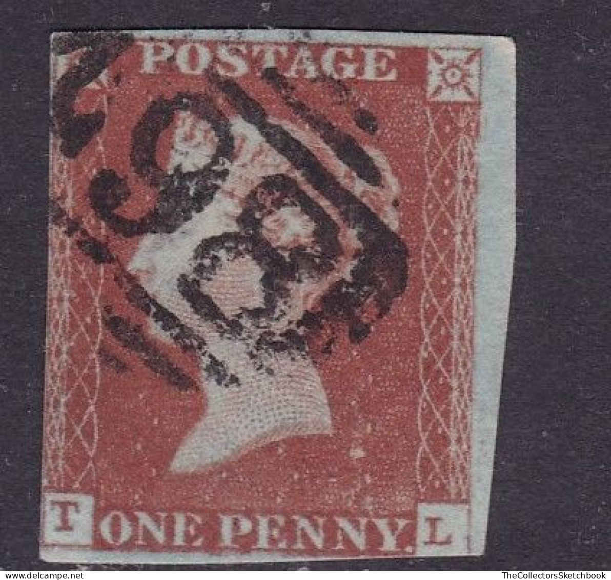 GB Victoria Line Engraved Penny Red .  Good Used. - Used Stamps